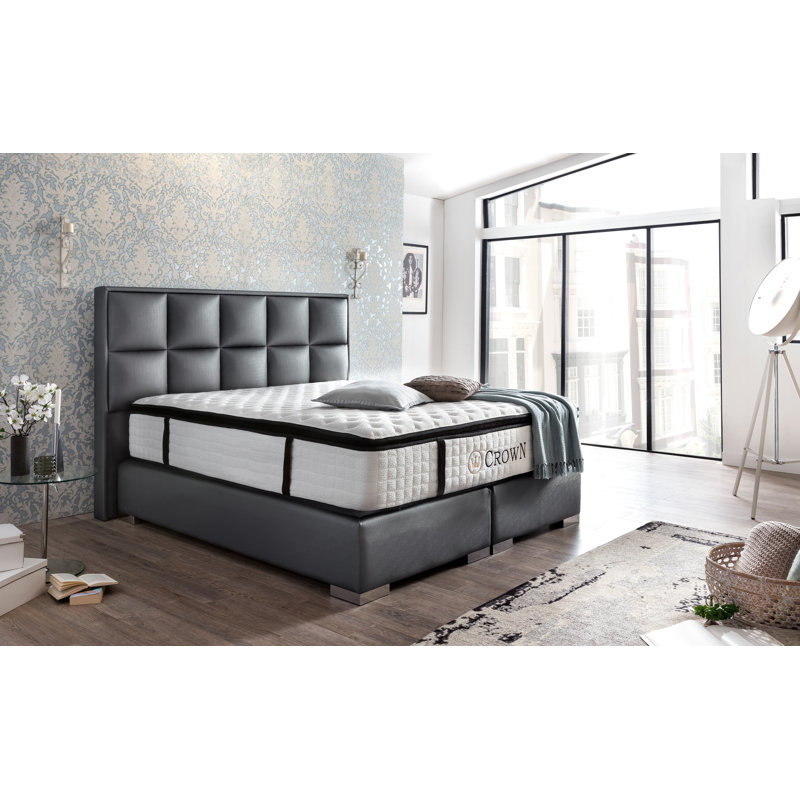 Brayden Studio Crown Boxspringbett Barcelona Deluxe, Hohe